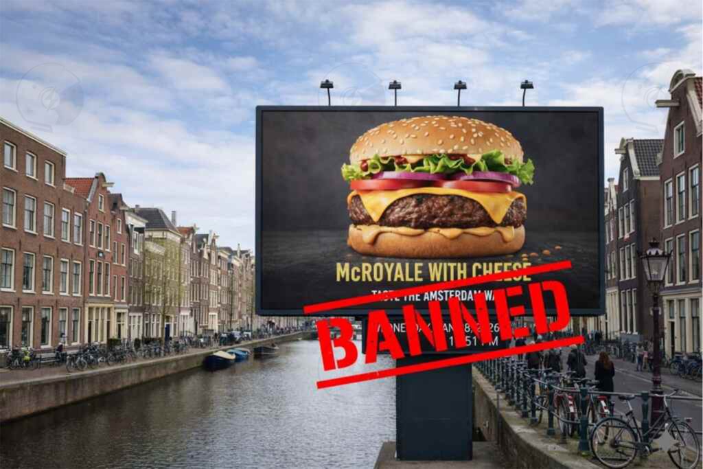 Cartellone pubblicitario con un hamburger | Elettronauti.it
