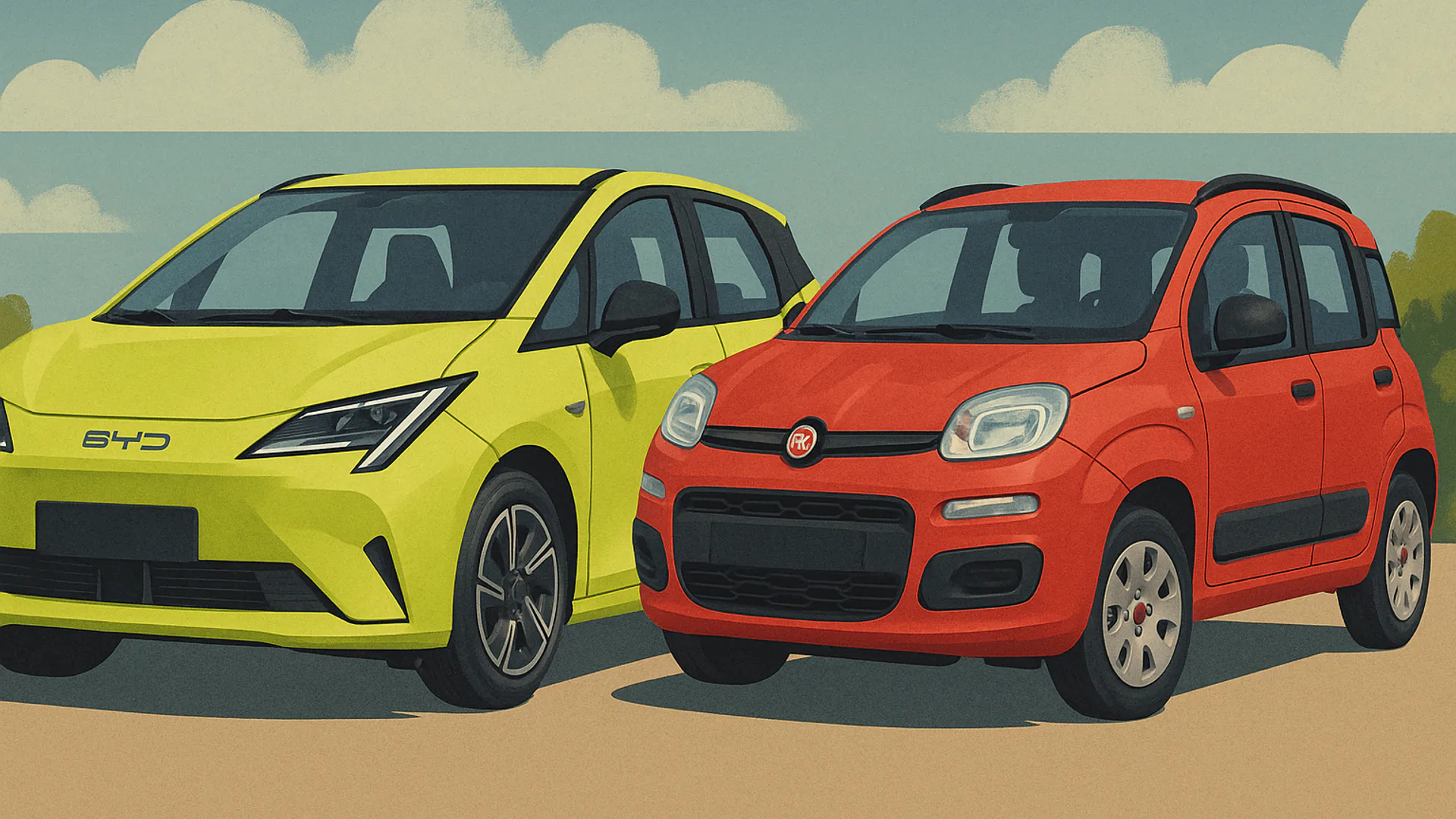 BYD Dolphin Surf vs FIAT Panda (Hybrid)