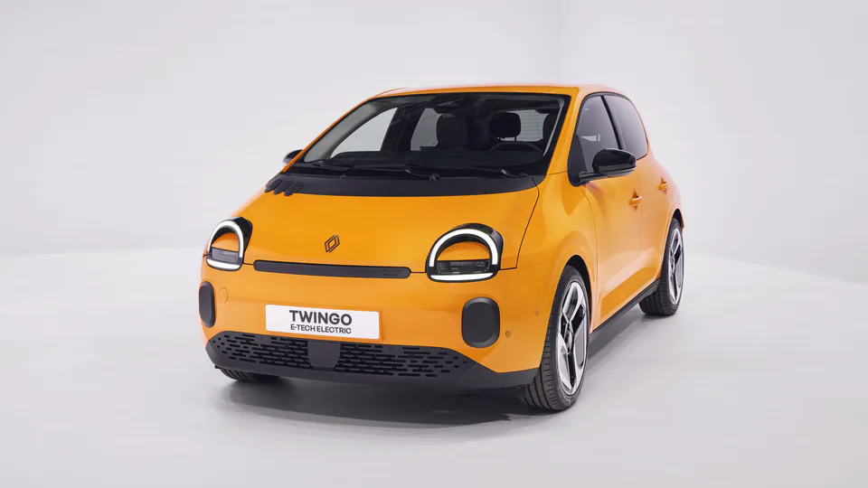renault twingo - techno jaune mango - vista frontale
