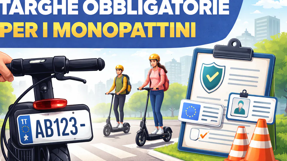 Ecco come richiedere (finalmente) il contrassegno (targa) per il tuo monopattino elettrico