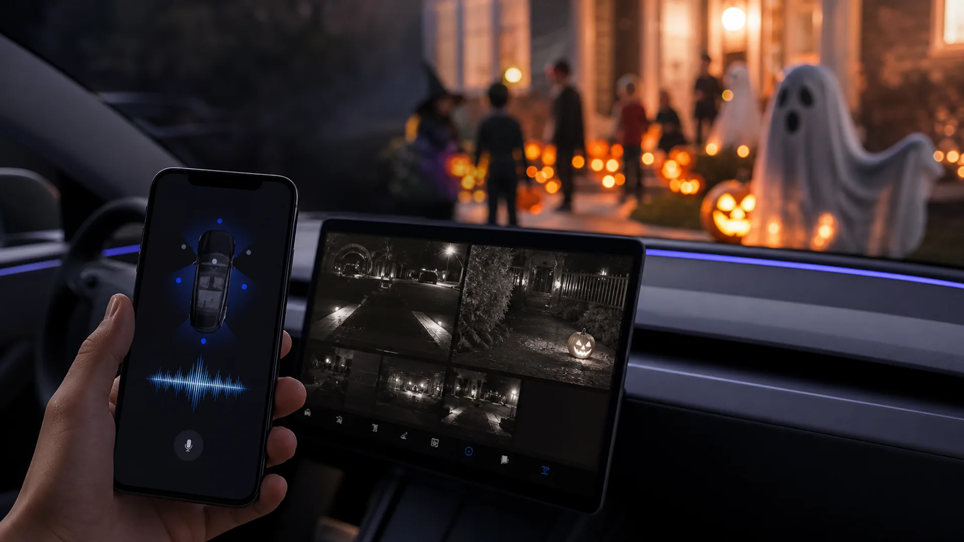 Le funzioni a tema Halloween introdotte con la versione 4.61.6 dell’app Tesla