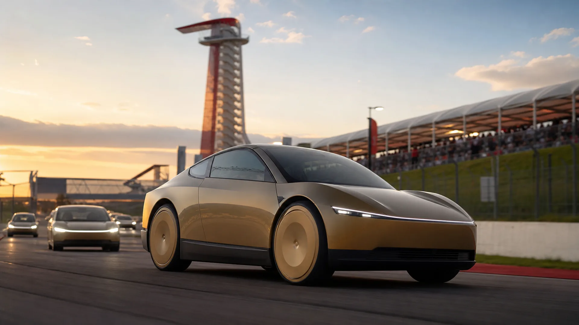 Elettronauti - Tesla Cybercab impiegati nel servizio Robotaxi durante il Gran Premio di Formula 1 ad Austin