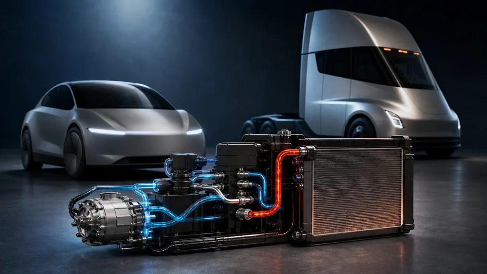 Tesla Cybercab e Semi condividono i componenti principali della loro architettura termica