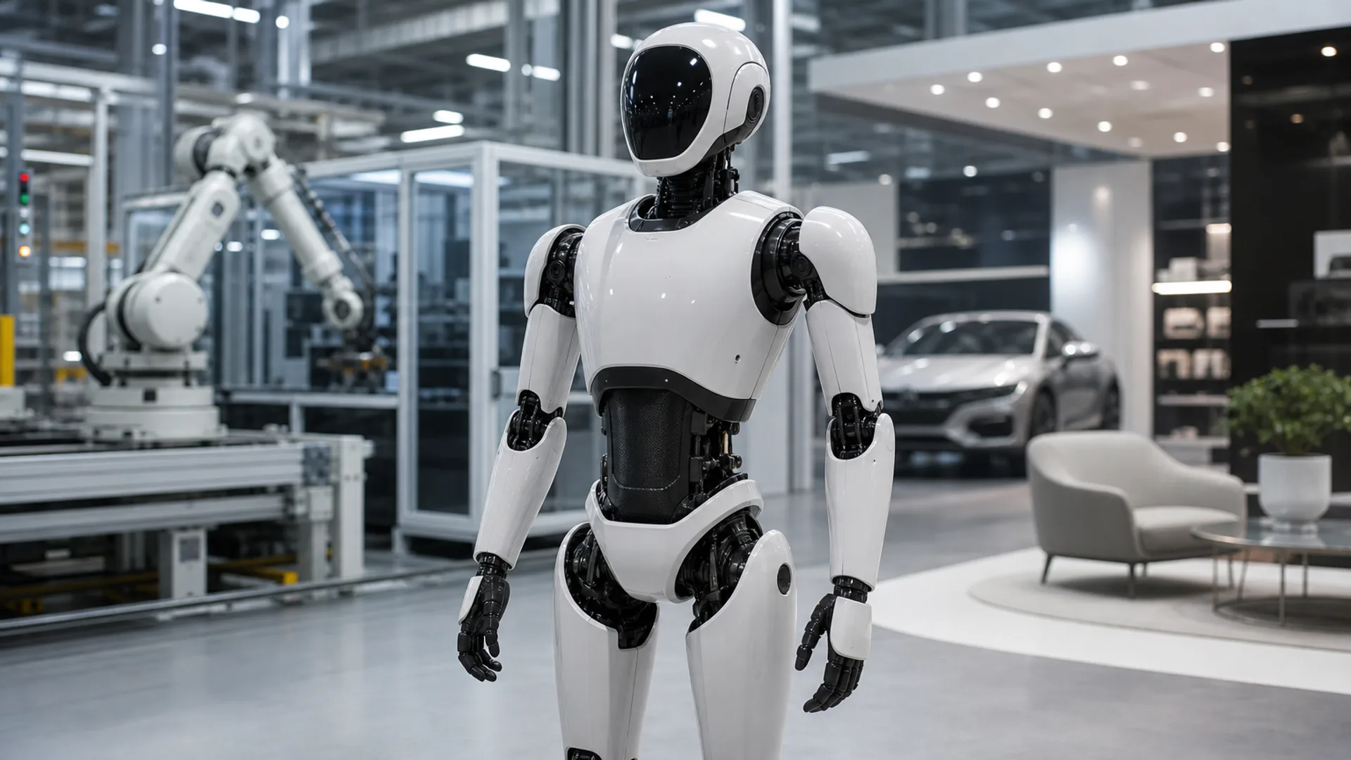 Il design brevettato del robot umanoide sviluppato internamente da BYD e associato al progetto Xiao Di