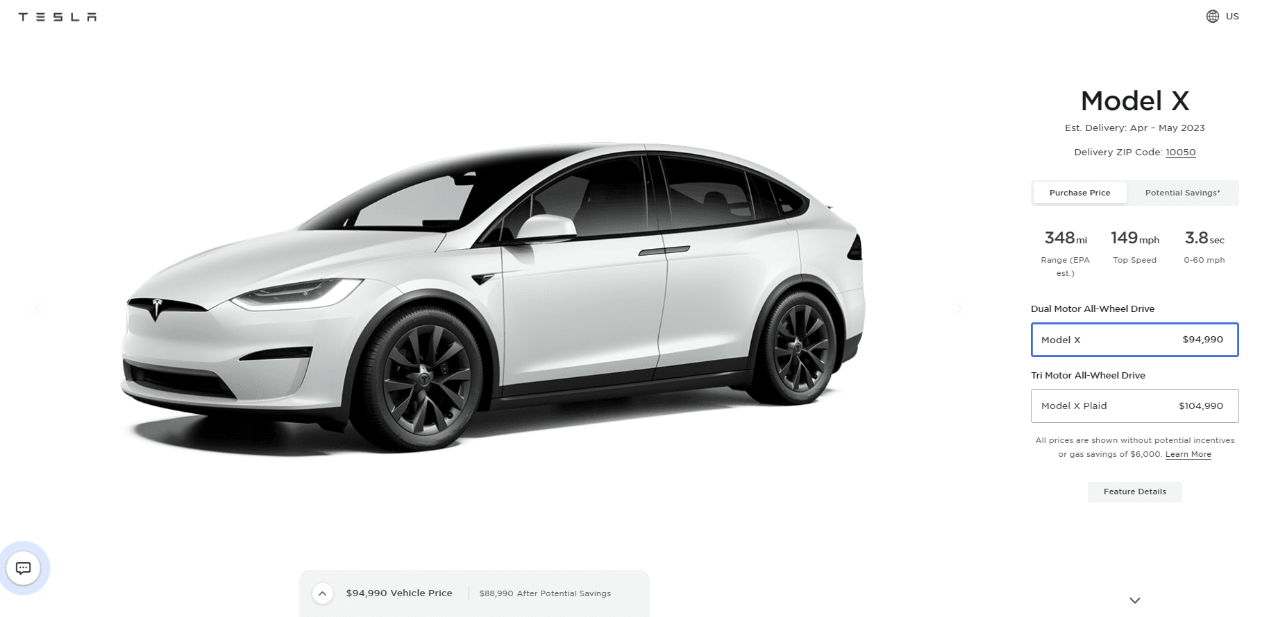 Tesla Model X muovi prezzi in USA | Elettronauti.it